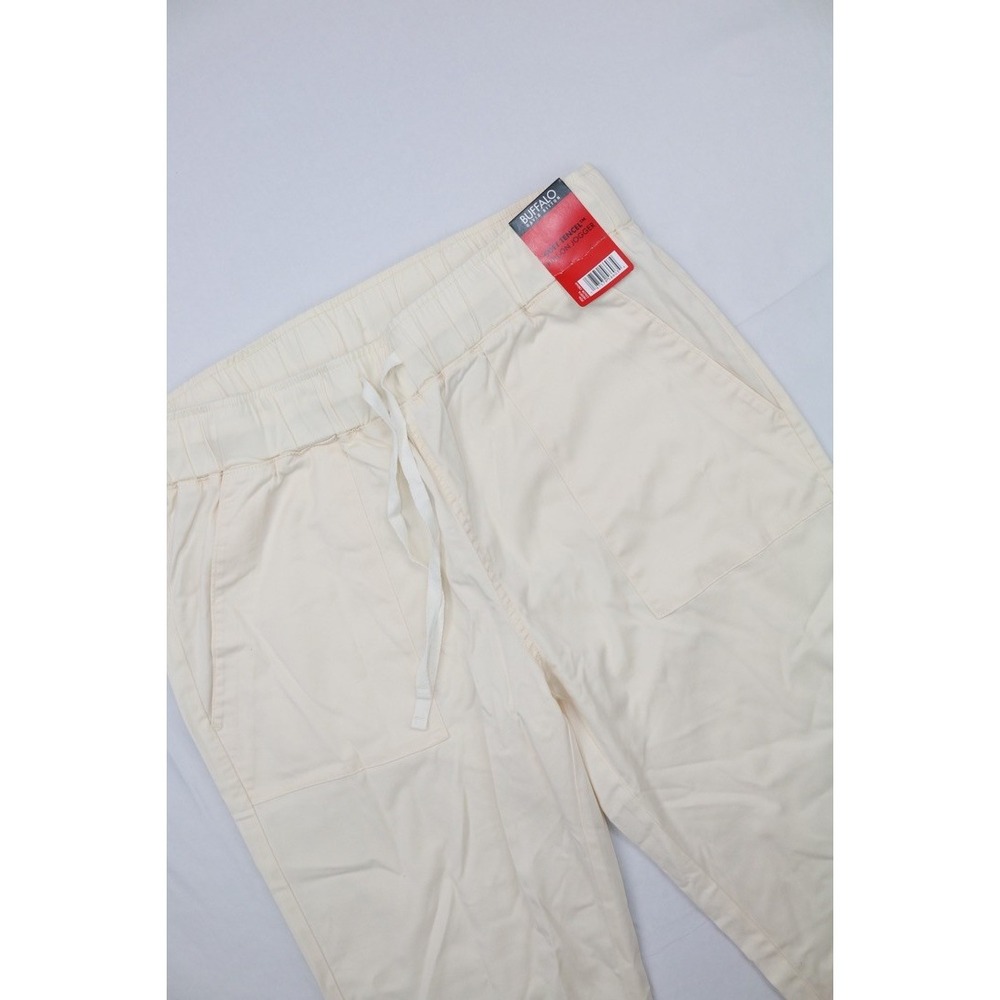 Buffalo David Bitton Women's Soft Tencel Pull-On Jogger Cream Sz M Drawstring - Picture 3 of 15